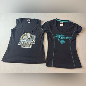 Twoo tops Harley Davidson for women’s size small bundle 2 pieces
